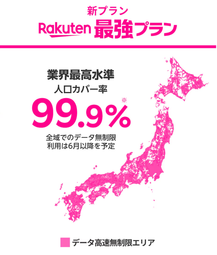 人口カバー率99.9％
